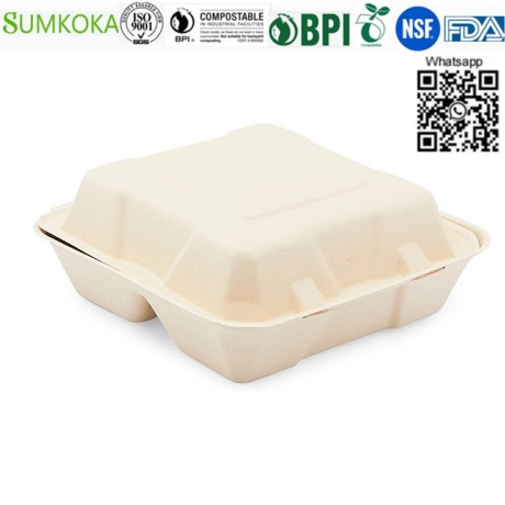 8-inches-clamshell-box-disposable-clamshell-box-bagasse-clamshell-big-2